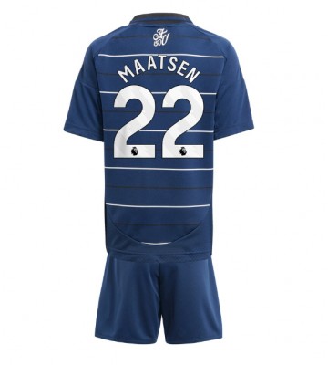 Aston Villa Ian Maatsen #22 Tercera Equipación Niños 2024-25 Manga Corta (+ Pantalones cortos)